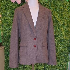 Banana Republic Gray Blazer with Red Accents